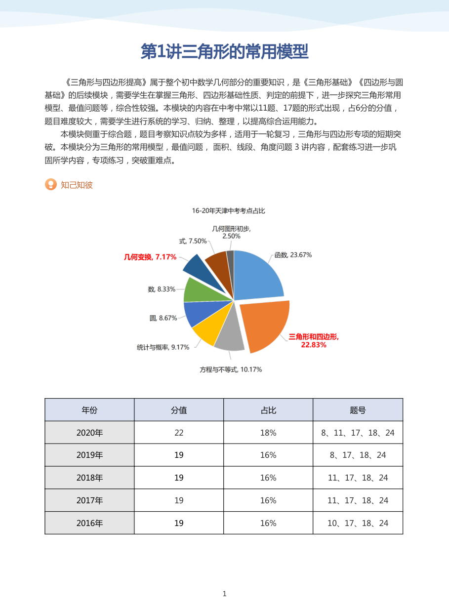 第1讲三角形的常用模型(学生版).pdf 第 1 页